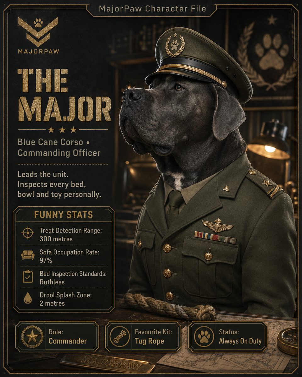 The Major, a blue Cane Corso