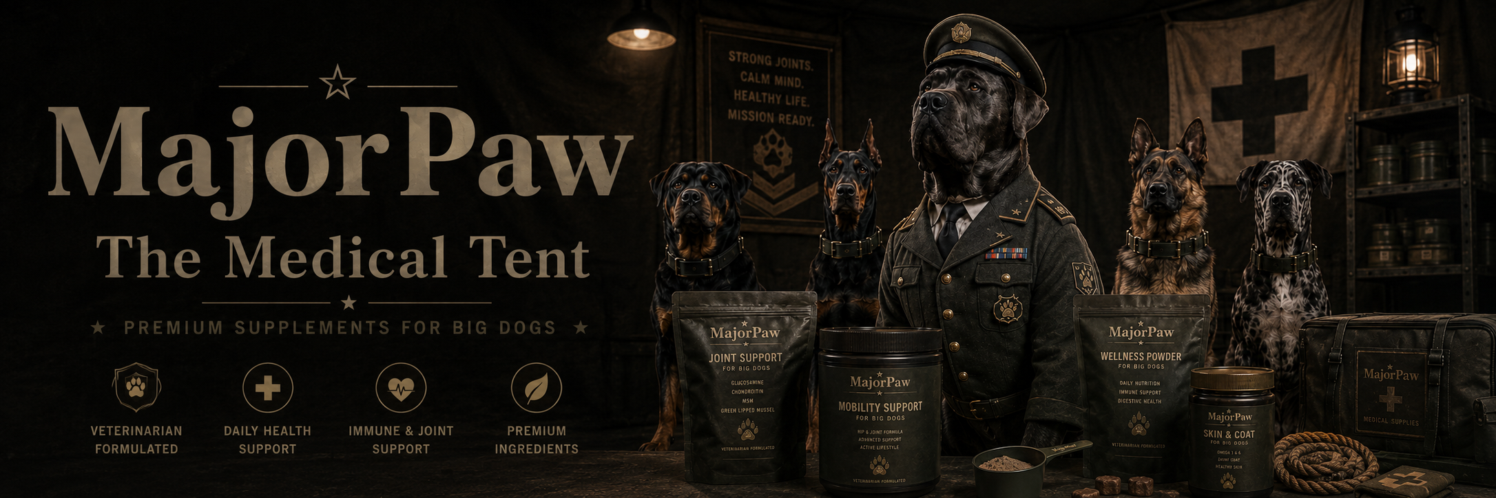 MajorPaw The Medical Tent — Premium supplements and wellness for big dogs