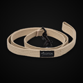Gor Cotton Large Dog Lead 140cm - Beige on MajorPaw black studio background