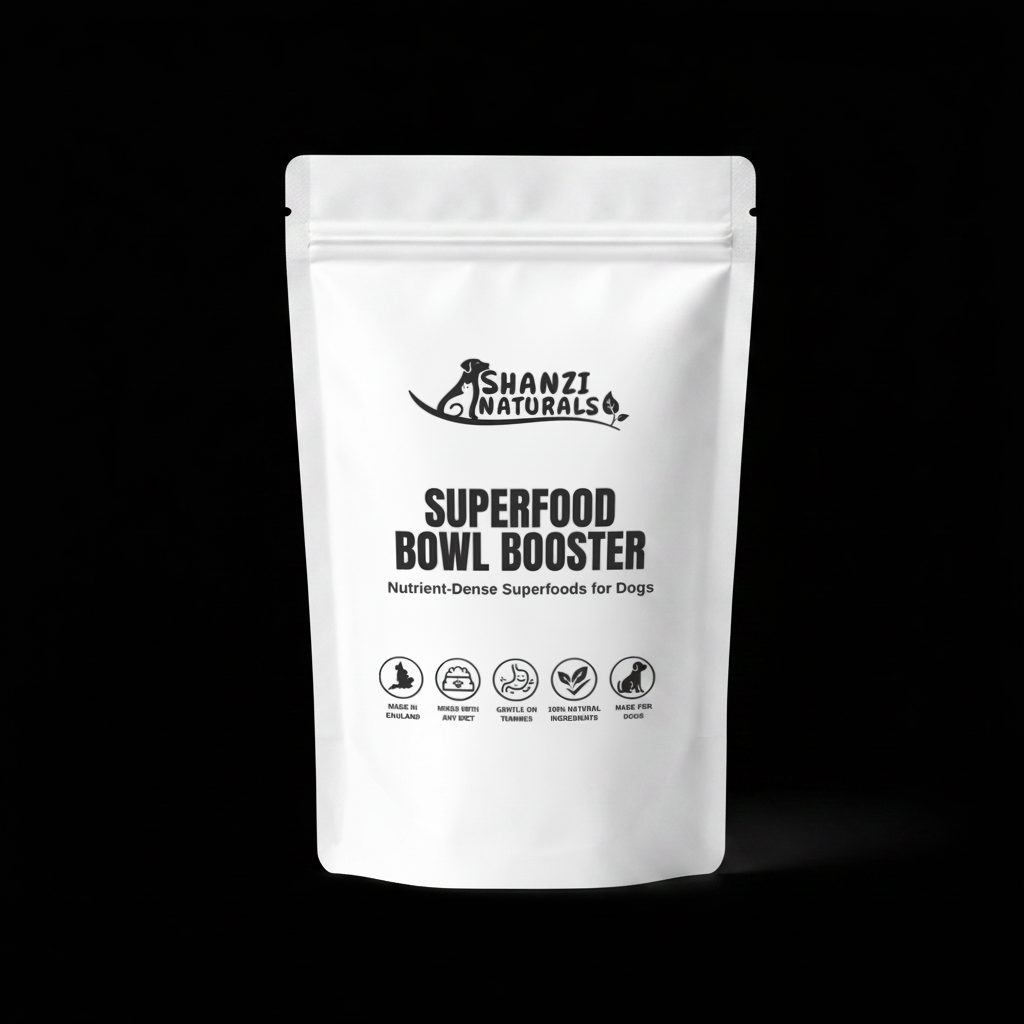 Superfood Blend for Large Dogs on black background