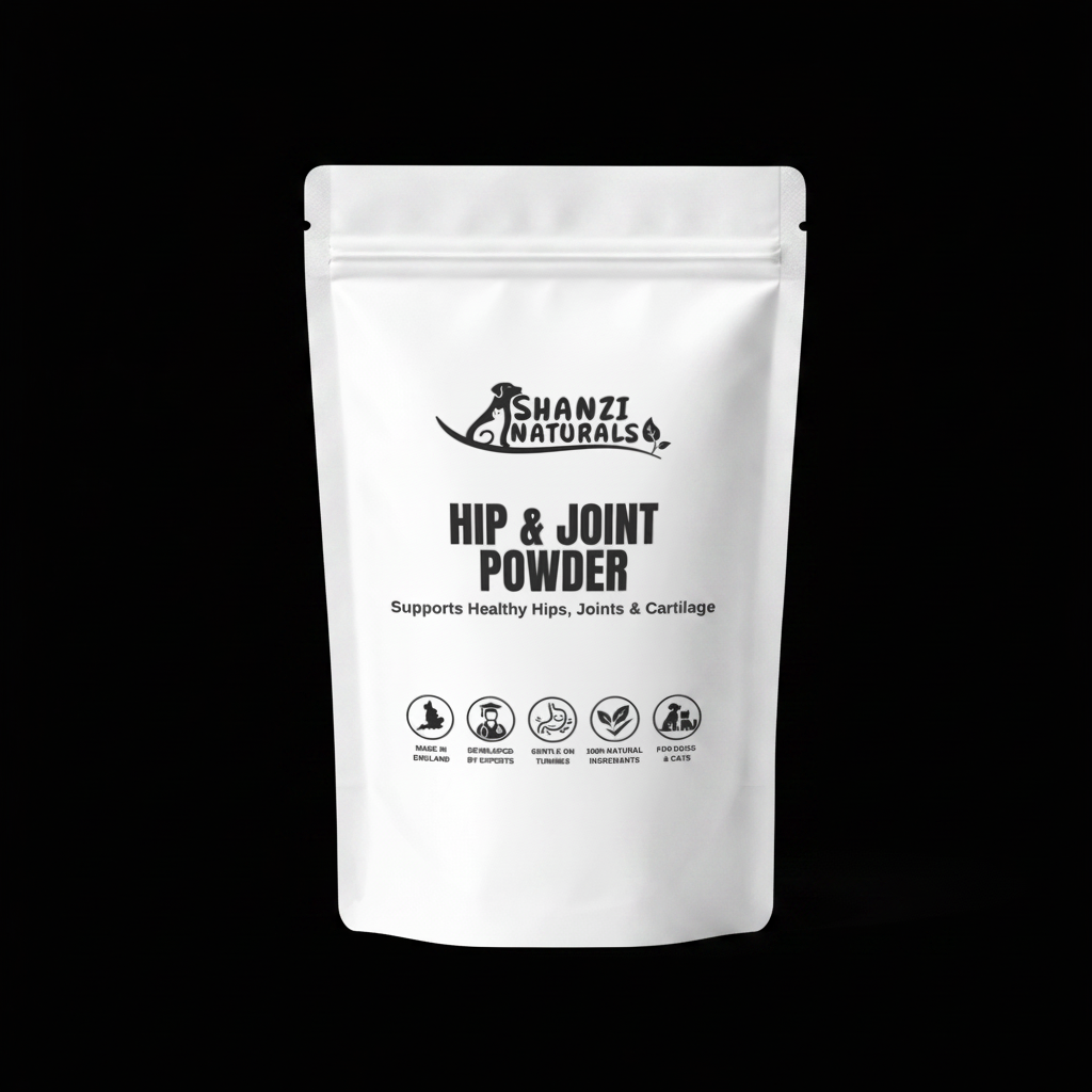 Hip & Joint Powder for Large Dogs on black background
