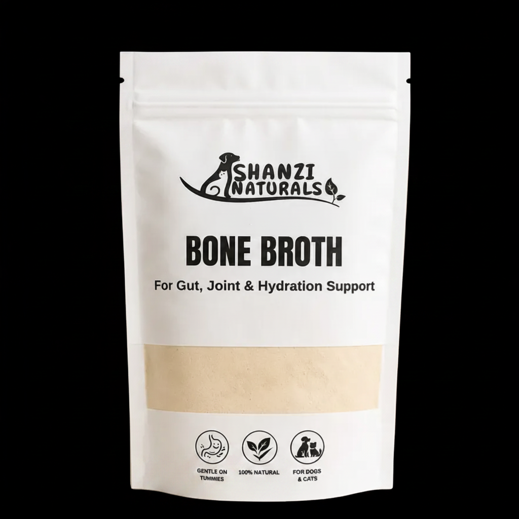 Bone Broth Powder for Large Dogs on black background
