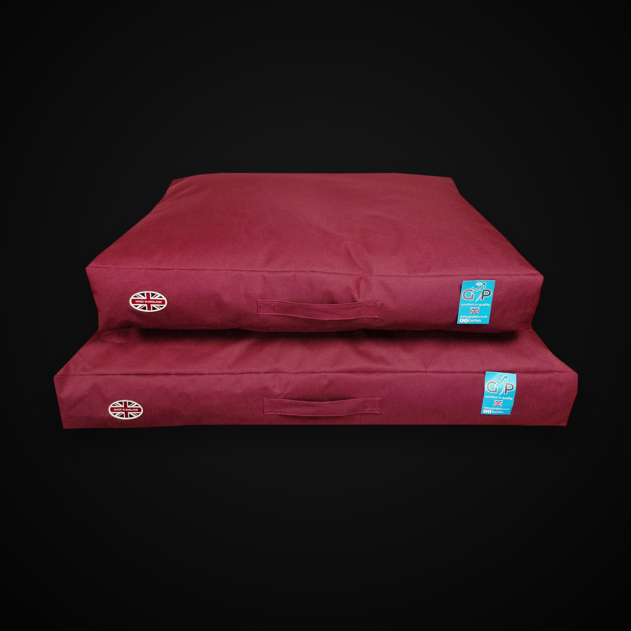 Outdoor Sleeper Large - Wine on MajorPaw black studio background